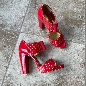 Zinc Red Platform Shoes